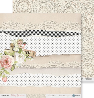 Аркуш двостороннього паперу 30x30 від Scrapmir з колекції Fairy Blossom, 1 шт.