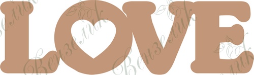 Чипборд від Вензелик - Love 02, розмір: 24*81 мм