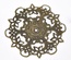 Металева прикраса "Квітка ажурна", 5.5см, антична бронза, 1 шт.