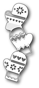 Ніж для вирубки від Poppystamps - Stacked Mittens