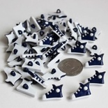 Ґудзик "Кеди", колір чорний з білим, 1 шт.