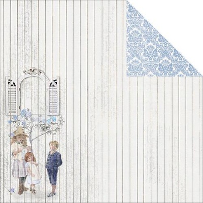 Лист двусторонней скрапбумаги Fabscraps - Shabbylicious Double-Sided Cardstock - Little Darlings, 30х30 см