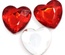 Акрилова прикраса «Серце», 17*16мм, колір червоний, 5 ш.