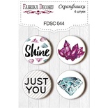 Набір скрап-фішок від ТМ Фабрика Декору з 4 шт. FDSC 044