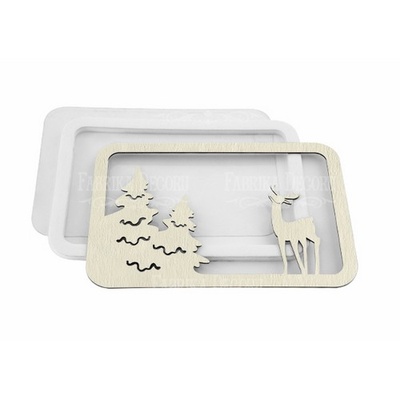 Заготовка для шейкера Зима у віконці 13x9 см, колір срібло, ТМ Фабрика Декору