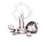 Акриловый штамп Christmas Stamp SR043 Свеча, размер 4,8 * 5,5 см