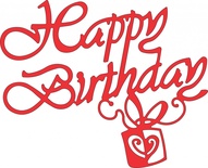 Ніж для вирубки Happy Birthday від Cheery Lynn Designs, 1 шт.