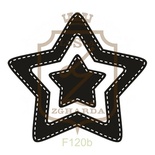 Набор акриловых штампов Lesia Zgharda F120b ЗІРОЧКИ ПРОШИТІ, 2 штуки, ширина 3.6 см.