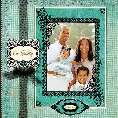 Набор наклеек-высечек HOTP - Frames Borders Dazzles, размер 30х30 см, 93 шт., цвет черный.