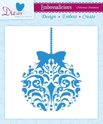 Папка для тиснения от Crafter's Companion - Embossalicious Embossing Folder - Christmas Ornament15x15 см