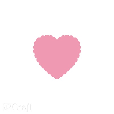 Дірокол фігурний 2,5см Sclloped heart, TM dpCraft (Dalprint)