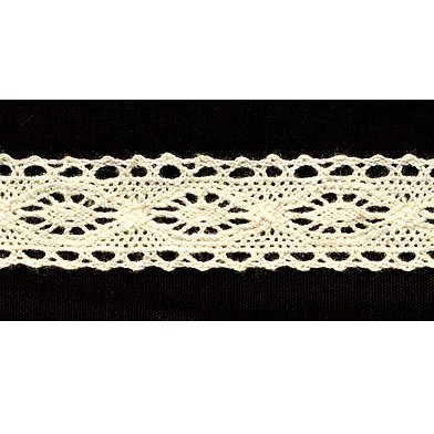 Мереживо в’язане, колір бежевий, ширина 21 мм, довжина 90 см