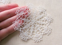 Уютный декор от LESHCHENKO-Вязаный круглый  ажурный мотив "Салфетка №17" , 8см,  1ш