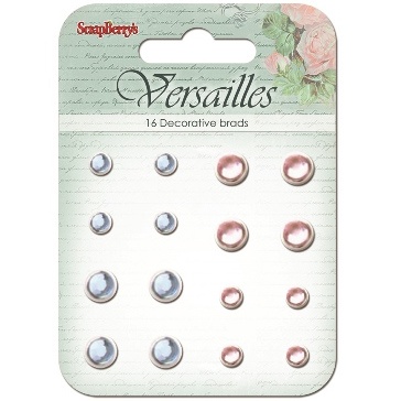 Набор хрустальных брадс "Версаль", розово-голубой, 16шт.