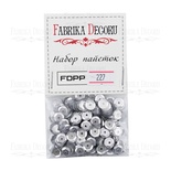 Набір паєток - 227, розмір 8 мм, кружочки, колір срібло, ТМ Фабрика Декору