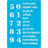 Трафарет - Фабрика Декору - Вічний календар - англ., 20см Х15см