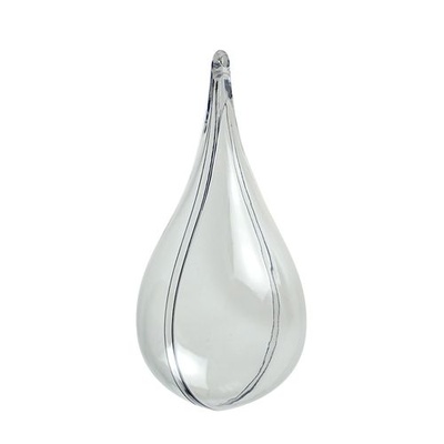 Заготовка для создание елочной игрушки из пластика КАПЛЯ, 11см, 1 шт (2 детали)