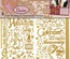 Набір наліпок - висічок HOTP - Wedding Scrap Dazzle Gld, 3 аркуші, розмір 15,223 см, 138 шт., колір золото
