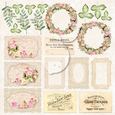 Аркуш двостороннього паперу для скрапбукінгу від LemonCraft - House roses EXTRA EXTRA 02