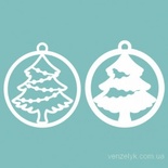 Чипборд від Вензелик - двошарове прикраса 02, розмір: 41x45 мм