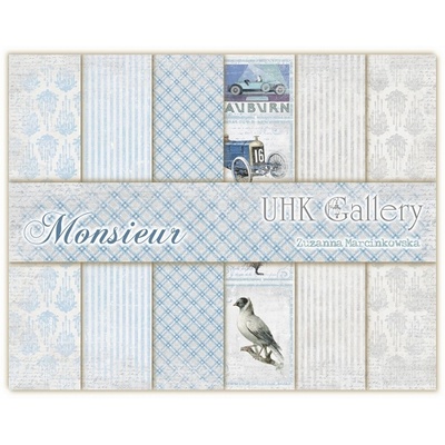 Набор двусторонней скрапбумаги UHK Gallery - Monsieur, 30х30 см