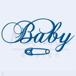 Набір ножів для вирубки Marianne Design Creatable - Baby Text and Safety Pin