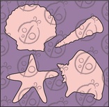 Чипборд Набір морської мушлі.