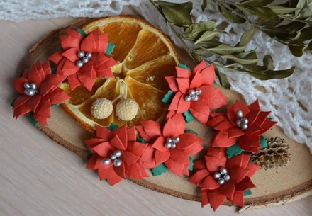 Набор цветов от WOODchic - Пуансеттия 103  от WOODchic