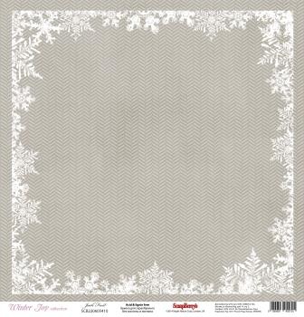 Аркуш скрап-паперу ScrapBerryʼs - Морозко, Зимовий ранок, 30x30см