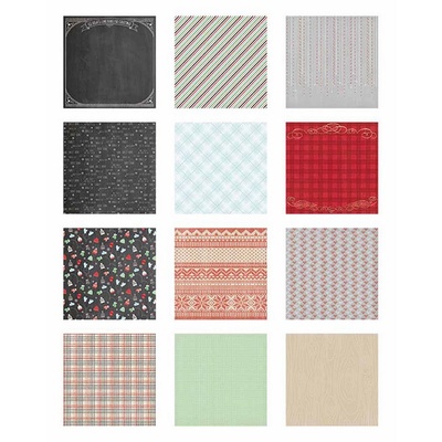 Набір паперу DCWV - Home For Christmas, 30x30 см, 24 аркуші