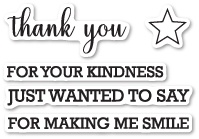 Набір штампів від Memory Box - Perky Thank You Sentiments