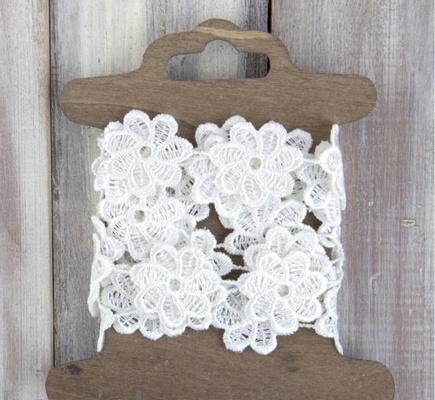 Кружево Prima - Floral Lace Trim - Posey, 1,3 м, диаметр 2,5 см