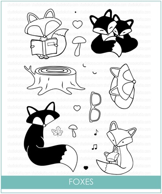 Штампи від Studio Katia - Foxes, STKS013