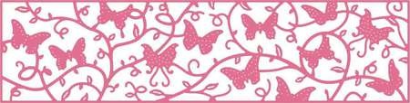Ніж для вирубки від Cheery Lynn Designs - Butterflies Flying Among the Vines Mesh Border