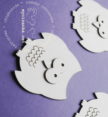Чипборд від Wycinanka - Сови, 4,5x4,5см