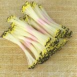 Тайские двусторонние тычинки с каплевидными головками, цвет желто-черный, в пучке 46-52 шт.