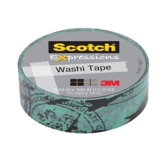 Паперовий скотч від 3M Scotch - Expressions Washi Tape - Airplane, 15мх10м
