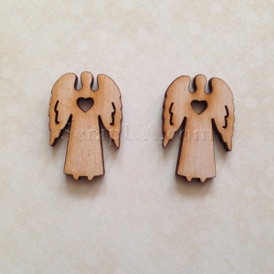 Деревянная фигурка WOOD-020 - Ангел с сердечком, 1 штука
