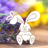 Чипборд от Вензелик - Зайчик с бабочкой, 38*44 мм