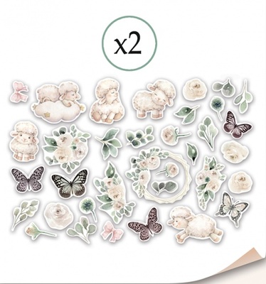 Набір висічок для скрапбукінгу від Scrapmir - Pink Childhood, 70 шт.