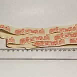 Стрічка від Thailand - Lovely Red House Print Cotton Ribbon Label String, Місто, 1 метр