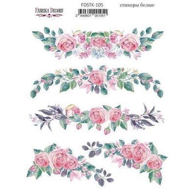 Набір наліпок (стікерів) Shabby garden 105, ТМ Фабрика Декору