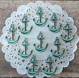 Металеві фігурки - Якорі, 10 штук