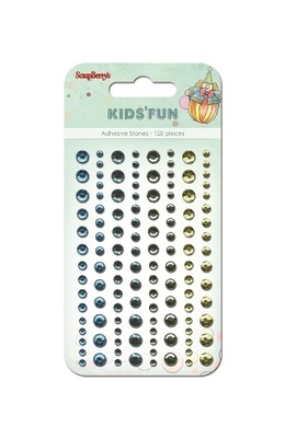 Клеевые камешки от Scrapberry's - Забава 1, 120 шт, 4 цвета