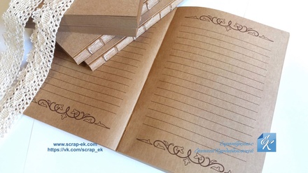 Блок для блокнота из крафт-бумаги от Евгения Курдибановская ТМ, 100 листов, А5