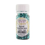 Паєтки розетки міні, бірюзові металік 506, ТМ Фабрика Декору