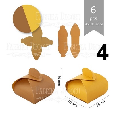 Набір паперових заготовок 006, ТМ Fabrika Dekoru, 6 штук, вибір кольору