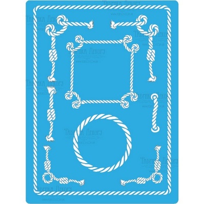 Трафарет багаторазовий 15x20см Морські фоторамки 160, ТМ Фабрика Декору