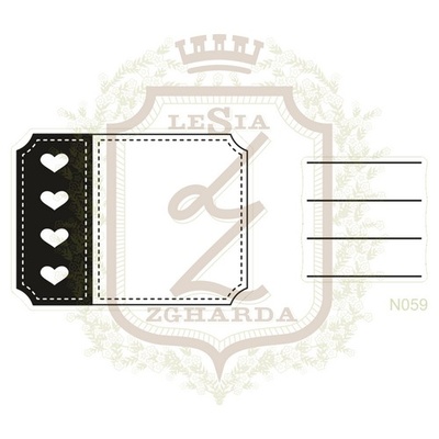 Набор акриловых штампов Lesia Zgharda N059 РАМКА З ЖУРНАЛІНГОМ