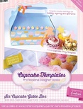 Шаблон-трафарет від Crafters Companion -Cupcake Templates Collection - Six Cupcake Gable Box